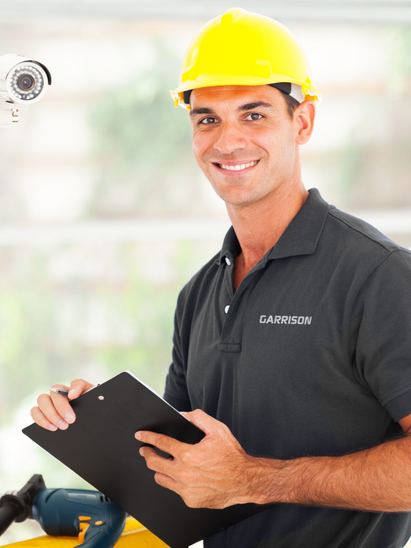man working for garrison alarms